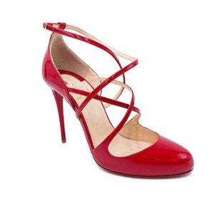 Christian Louboutin Red Soustelissimo Strappy Pumps